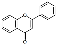 Estructura molecular de la flavona